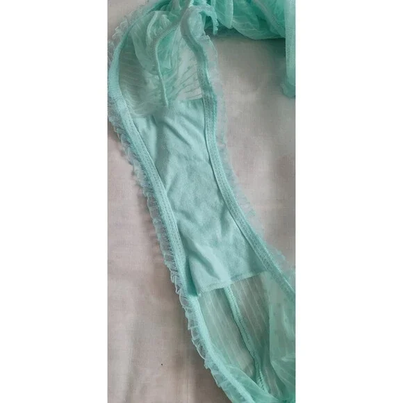 Savage X Fenty Back To The Boudoir Brazilian Cheeky Panty Womens Plus 1X Blue - Picture 8 of 8